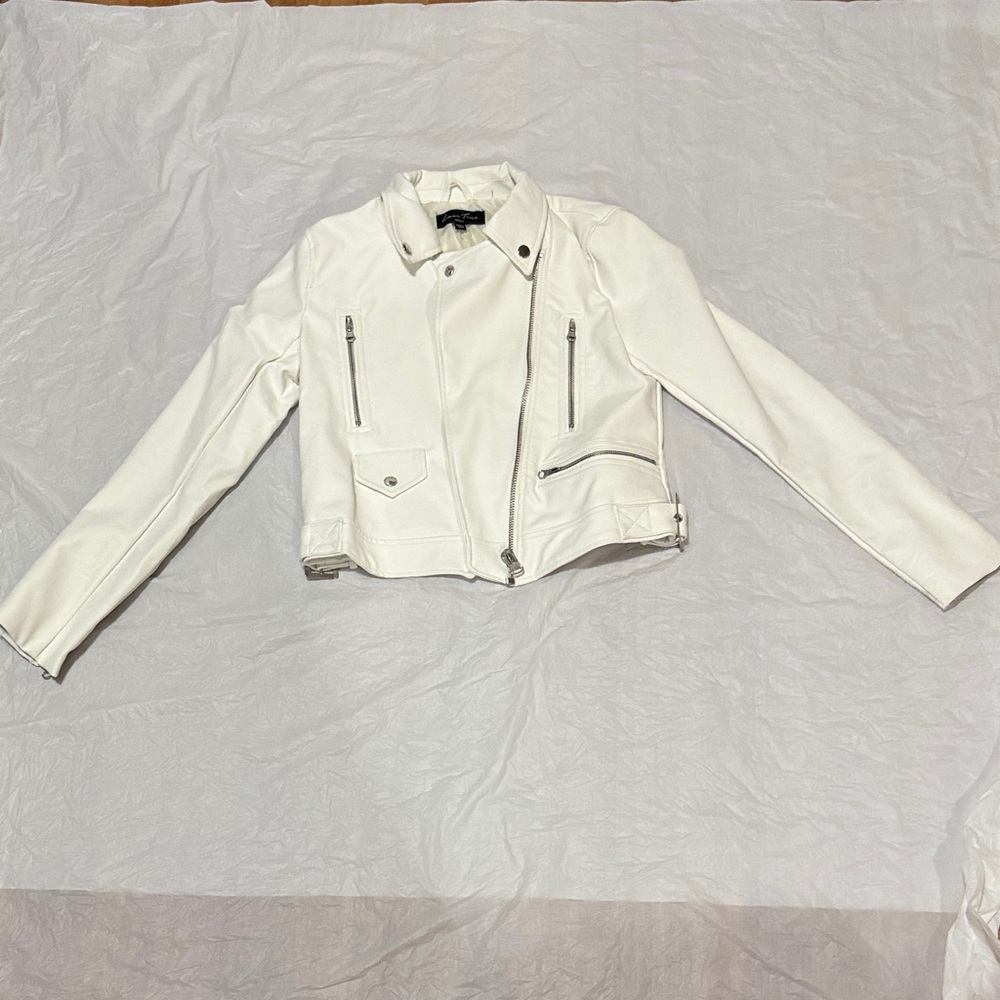 Love Tree Women's Cream Leather Jacket
